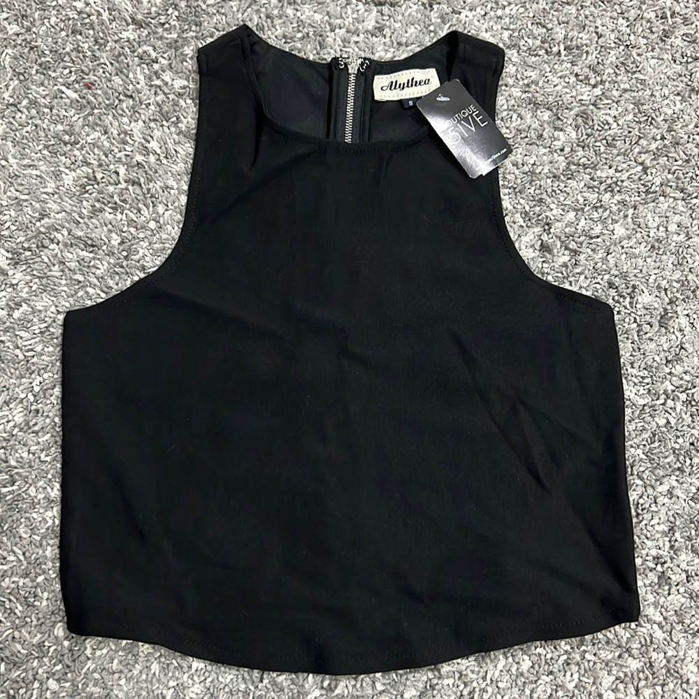 Black Crop Tank